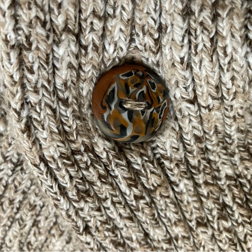 Willapa Bay Knits Women's Handmade Sweater Cardigan Button Front Pockets Beige S - Picture 9 of 16